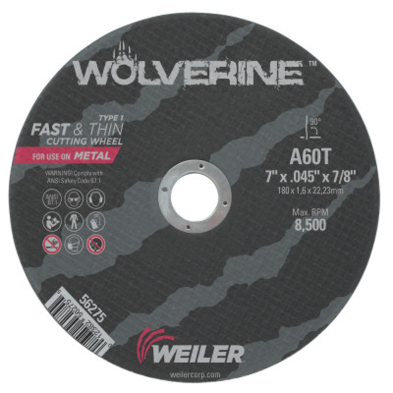 7 X 045 WOLV TY1 C-O WHL  A60T  7/8 AH-WEILER CORPORAT-804-56275
