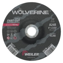 6 X 3/32 WOLV TY27 CUT WHL  A24R  7/8 AH-WEILER CORPORAT-804-56277