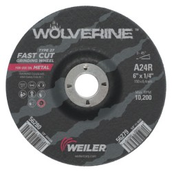 6 X 1/4 WOLV TY27 GRINDWHL  A24R  7/8 AH-WEILER CORPORAT-804-56280