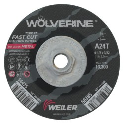 4-1/2 X 3/32 WOLV TY27 CUT WHL  A24T  5/8-11 UNC-WEILER CORPORAT-804-56385