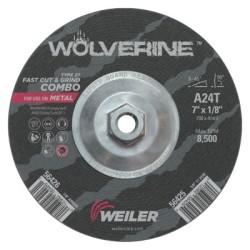 7 X 1/8 WOLV TY27 CUT WHL  A24T  5/8-11 UNC-WEILER CORPORAT-804-56425