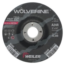 5 X 1/4 WOLV TY27 GRINDWHL  A24R  7/8 AH-WEILER CORPORAT-804-56466