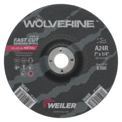 7 X 1/4 WOLV TY27 GRINDWHL  A24R  7/8 AH-WEILER CORPORAT-804-56467