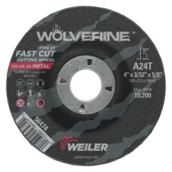 4 X 3/32 WOLV TY27 CUT WHL  A24T  5/8 AH-WEILER CORPORAT-804-56474