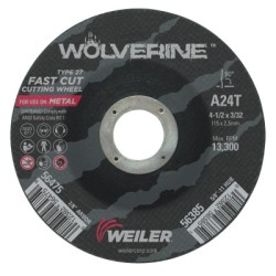 4-1/2 X 3/32 WOLV TY27 CUT WHL  A24T  7/8 AH-WEILER CORPORAT-804-56475