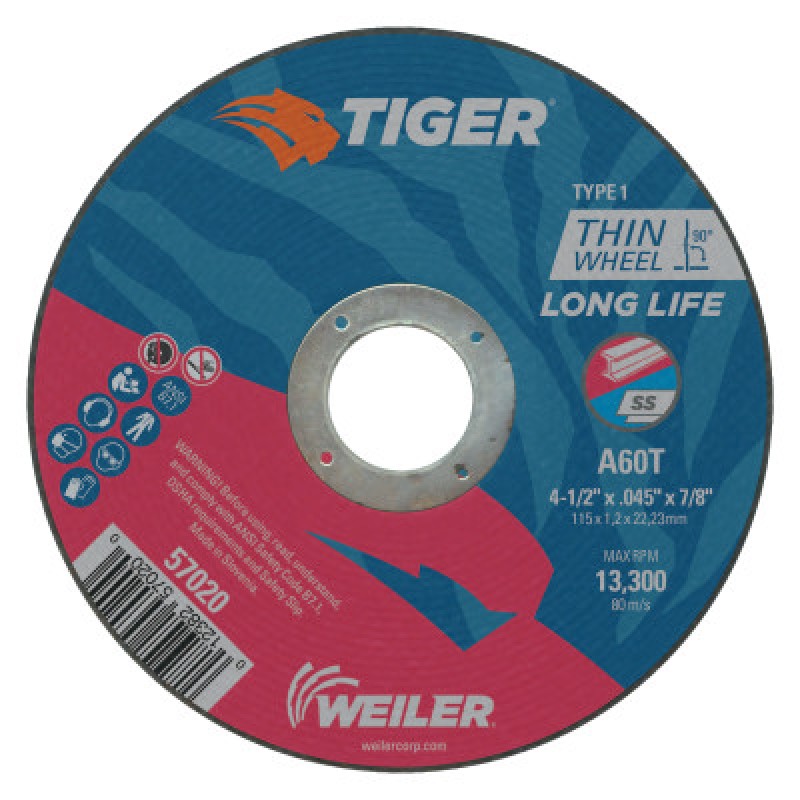 6 X 045 TIGER TY27 C-OWHL  A60T  5/8-11 AH-WEILER CORPORAT-804-57044