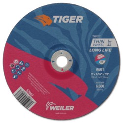 9 X 1/16 TIGER T27 CUTTING WHEEL  A60T  7/8 AH-WEILER CORPORAT-804-57047