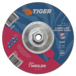 7 X 1/4 TIGER T28 GRINDING WHEEL  A24R  5/8-11-WEILER CORPORAT-804-57134
