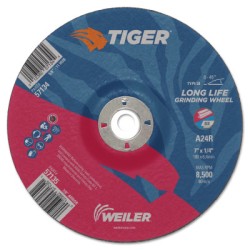 7 X 1/4  TIGER T28 GRINDING WHEEL  A24R  7/8 AH-WEILER CORPORAT-804-57135