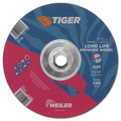 9 X 1/4  TIGER T28 GRINDING WHEEL  A24R  5/8-11-WEILER CORPORAT-804-57136