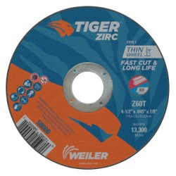 4-1/2 X 045 TIGER ZIRC TY1 C-O WHL  7/8 AH-WEILER CORPORAT-804-58000