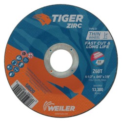 4-1/2 X 045 TIGER ZIRC TY27 C-O WHL   7/8 AH-WEILER CORPORAT-804-58020