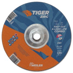 9 X 1/8 TIGER ZIRC T27 COMBO WHEEL  Z30T  5/8-11-WEILER CORPORAT-804-58057