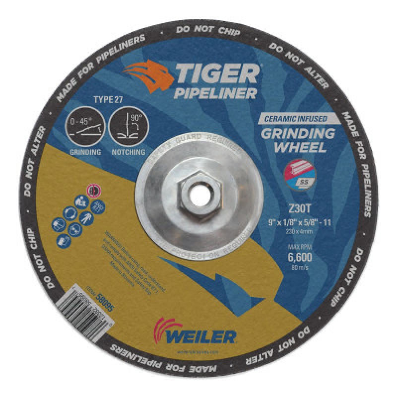 9 X 1/8 PIPELINER T27  5/8-11 NUT-WEILER CORPORAT-804-58095