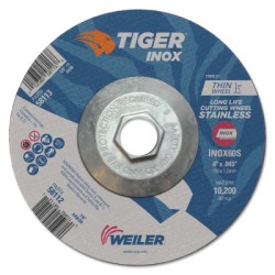 6 X .045 TIGER INOX T27CUTTING WHEEL 60S 5/8-11-WEILER CORPORAT-804-58113