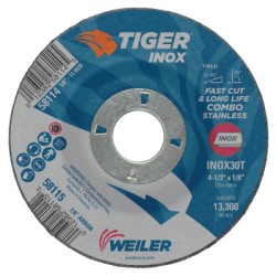 4-1/2X1/8 INOX T27 COMB.WHL INOX30T 7/8ARB-WEILER CORPORAT-804-58115