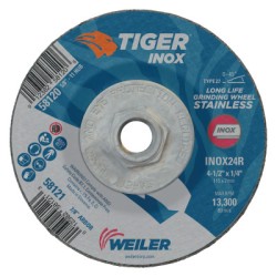 4-1/2 X 1/4 TIGER INOXTY27 GRIND WHL   5/8-11-WEILER CORPORAT-804-58120
