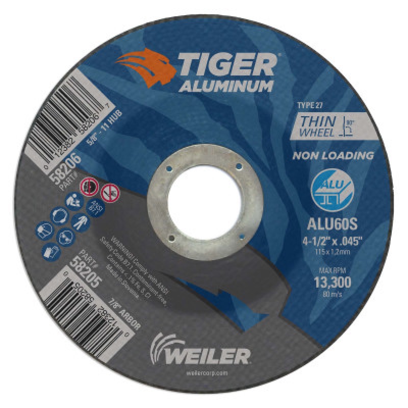 CW-4.5 X.045 X 7/8 ALU60S T27-WEILER CORPORAT-804-58205