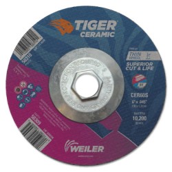 6 X .045 TIGER CERAMIC T27 CUTTING CER60S 5/8-11-WEILER CORPORAT-804-58310