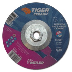 6 X 1/8 TIGER CERAMIC T27 COMBO CER30T 5/8-11-WEILER CORPORAT-804-58320