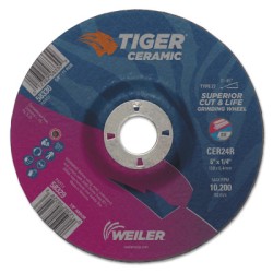 6 X 1/4 TIGER CERAMIC T27 GRINDING CER24R 7/8 AH-WEILER CORPORAT-804-58329