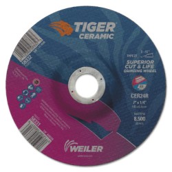 7 X 1/4 TIGER CERAMIC T27 GRINDING CER24R 7/8 AH-WEILER CORPORAT-804-58331