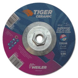 7 X 1/4 TIGER CERAMIC T27 GRINDING CER24R 5/8-11-WEILER CORPORAT-804-58332