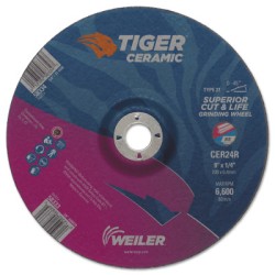 9 X 1/4 TIGER CERAMIC T27 GRINDING CER24R 7/8 AH-WEILER CORPORAT-804-58333