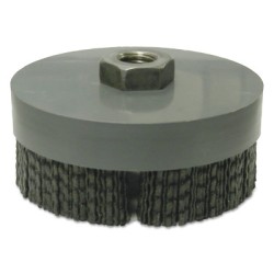 BLACK NYLOX DISC BRUSH 4" 80 CG 5/8-11-WEILER CORPORAT-804-86160