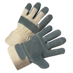LEATHER RUBBERIZED SAFETY CUFF GRN/PK FABRIC MED-PROTECTIVE INDU-813-500DP/M