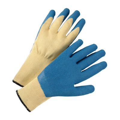 BLUE CRINKLE FINISH LATEX PALM COATED KEVLAR GLO-PROTECTIVE INDU-813-700KSLC/L