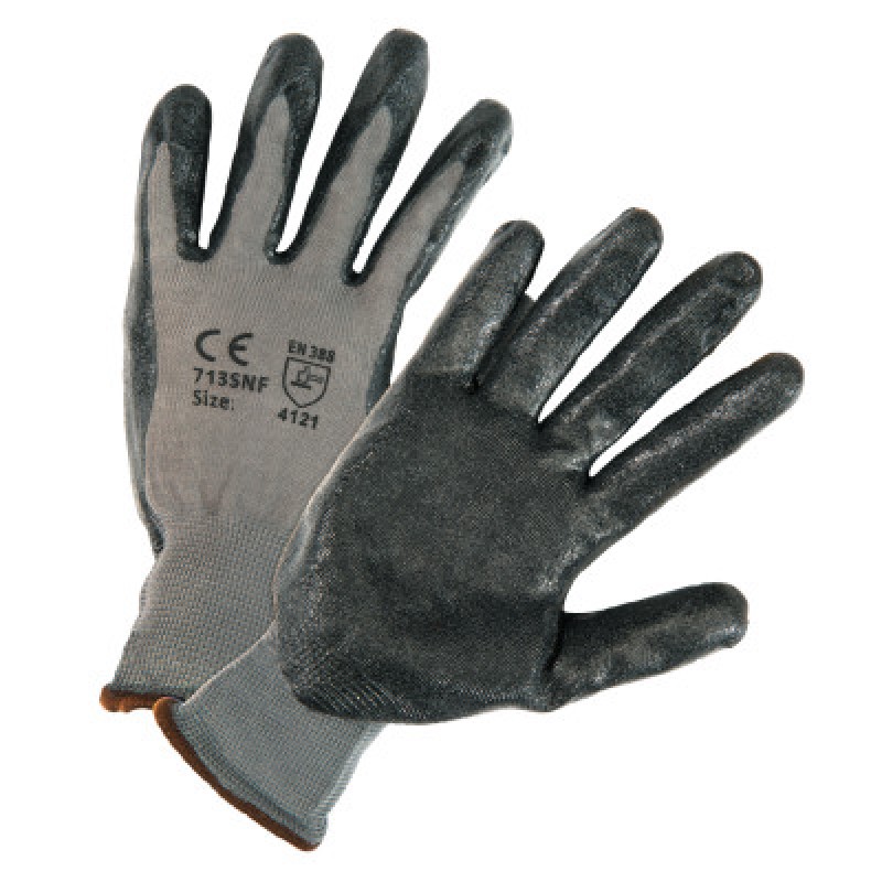 FOAM NITRILE PALM COATEDNYLON GLOVE-PROTECTIVE INDU-813-713SNF/XS