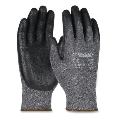 BLK LUNAR FOAM NITRILE PALM DIP ON SALT N PEPPER-PROTECTIVE INDU-813-715SNFLB/XL