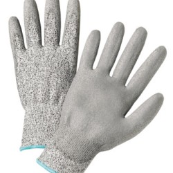 GRAY PU PALM COATED SPECKLE GRAY HPPE GLOVES-PROTECTIVE INDU-813-720DGU/S