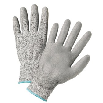 GRAY PU PALM COATED SPECKLE GRAY HPPE GLOVES-PROTECTIVE INDU-813-720DGU/M