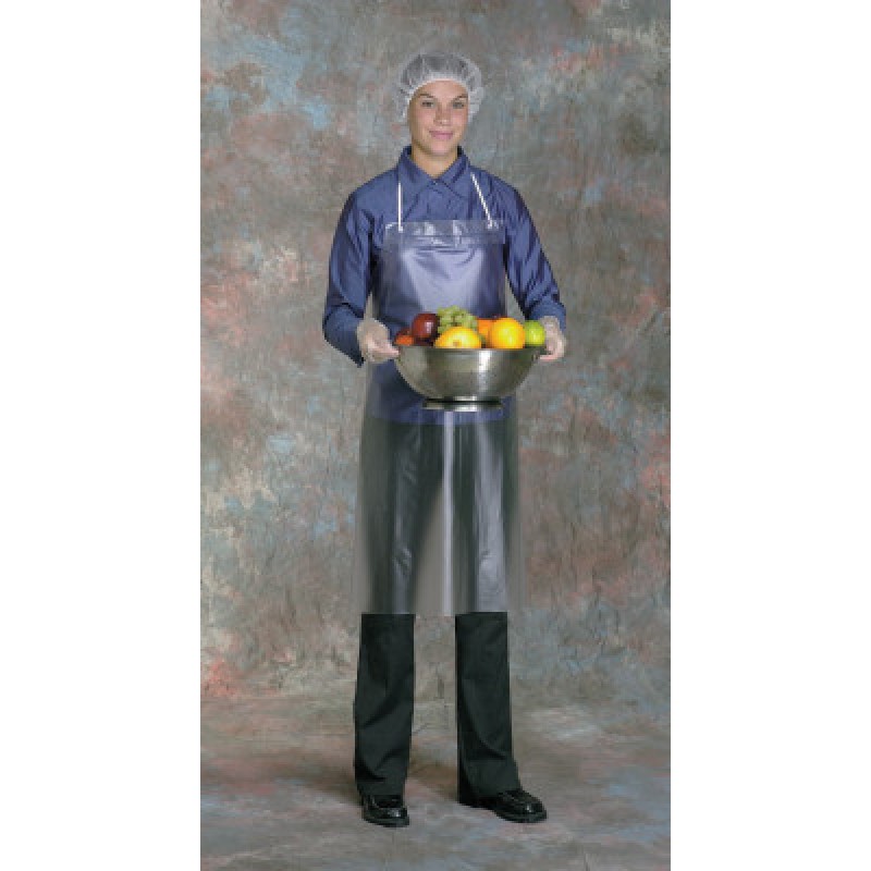 PROTECTIVE CLOTHING 12 MIL RAW EDGE APRON CLEAR-PROTECTIVE INDU-813-UC-12-45