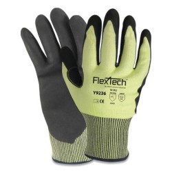 HI-VIZ  ANSI CUT LEVEL A4  SANDY NITRILE PALM-WELLS LAMONT IN-815-Y9236L