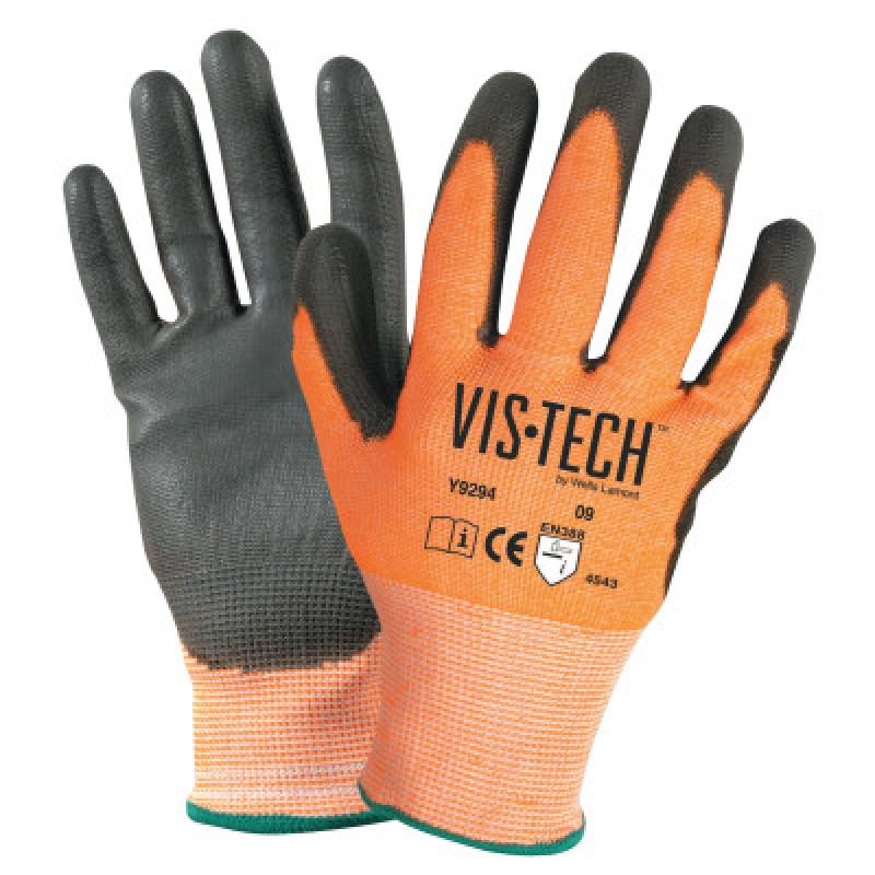 VIS TECH HI VIS CUT RESISTANT  POLY COATING L-WELLS LAMONT IN-815-Y9294L