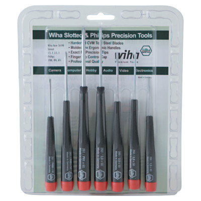 7PC SCREWDRIVER SET W/3PHILLIPS &-WIHA TOOLS*817*-817-26190