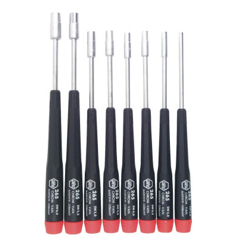 8 PC SET INCH NUTDRIVERPRECIS 2.5 - 6.0 MM-WIHA TOOLS*817*-817-26590