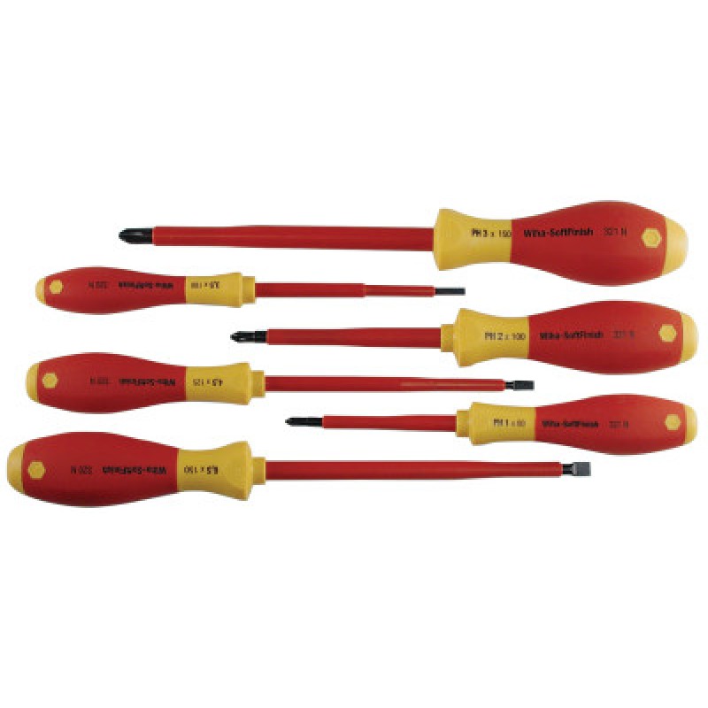 6PC ELECTRICIAN INSULATED SCREWDRIVER-WIHA TOOLS*817*-817-32092