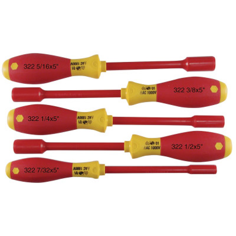 5 PIECE SOFT FINISH NUTDRIVER SET-WIHA TOOLS*817*-817-32292