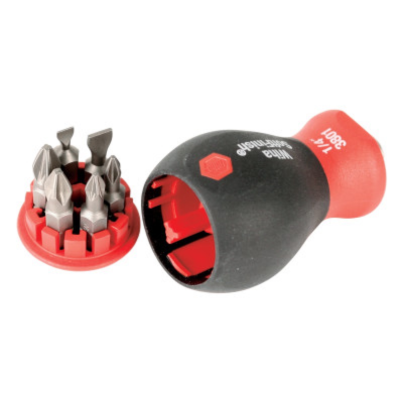 STUBBY SCREWDRIVER W/ 7PC BIT-WIHA TOOLS*817*-817-38043
