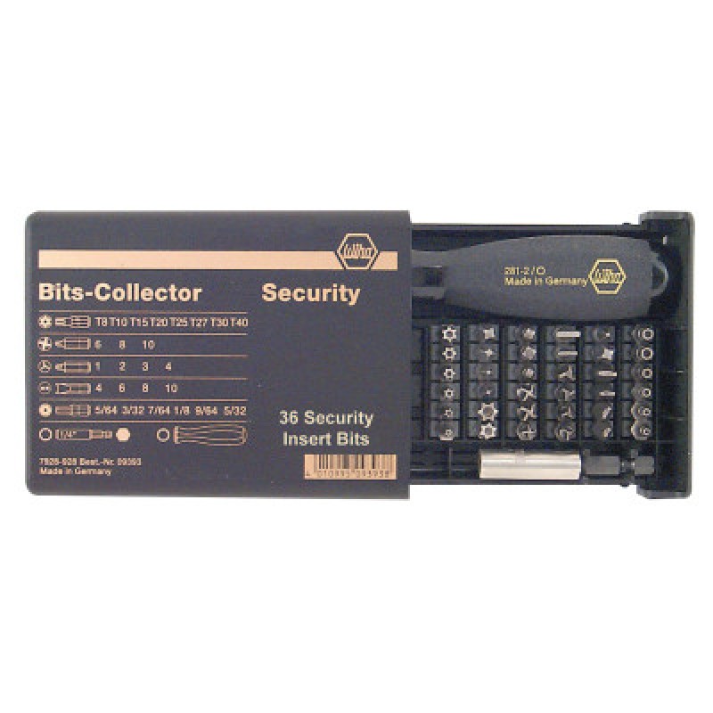 39 PC. SECURITY BITS COLLECTOR SET-WIHA TOOLS*817*-817-71990