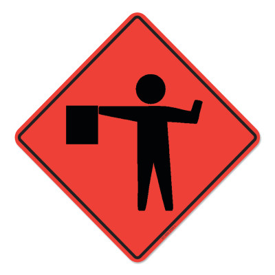 36" VINYL NONREFLECTIVE- FLAGGER SYMBOL-CORTINA TOOL &-831-07-800-3704-L