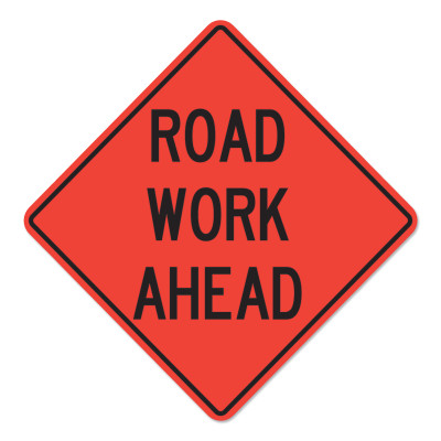 36" VINYL NONREFLECTIVE- ROAD WORK AHEAD-CORTINA TOOL &-831-07-800-3716-L