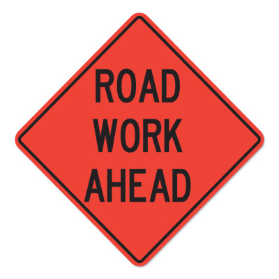 48" VINYL NONREFLECTIVE- ROAD WORK AHEAD-CORTINA TOOL &-831-07-800-4716-L