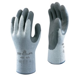 DISPOSE- NATURAL RUBBERPALM COATING- DZ12-SHOWA BEST GLOV-845-451XL-10