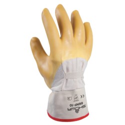 DISPOSE NATURAL RUBBER PALM-COATED RE DZ6-SHOWA BEST GLOV-845-66NF-10