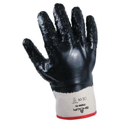 DISPOSE NITRILE COATED-NAVY- FULLY C DZ6-SHOWA BEST GLOV-845-7166R-10